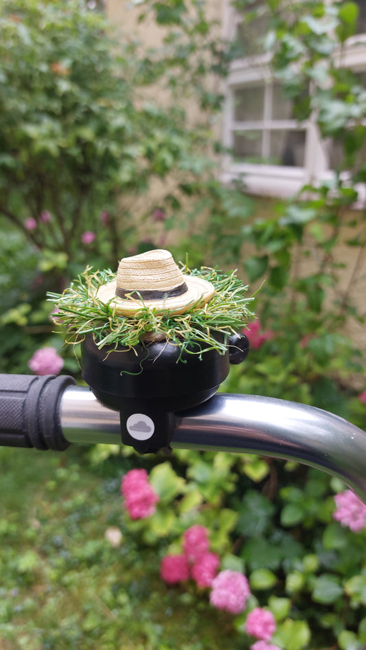 Fahradklingel Sommerhut schwarz